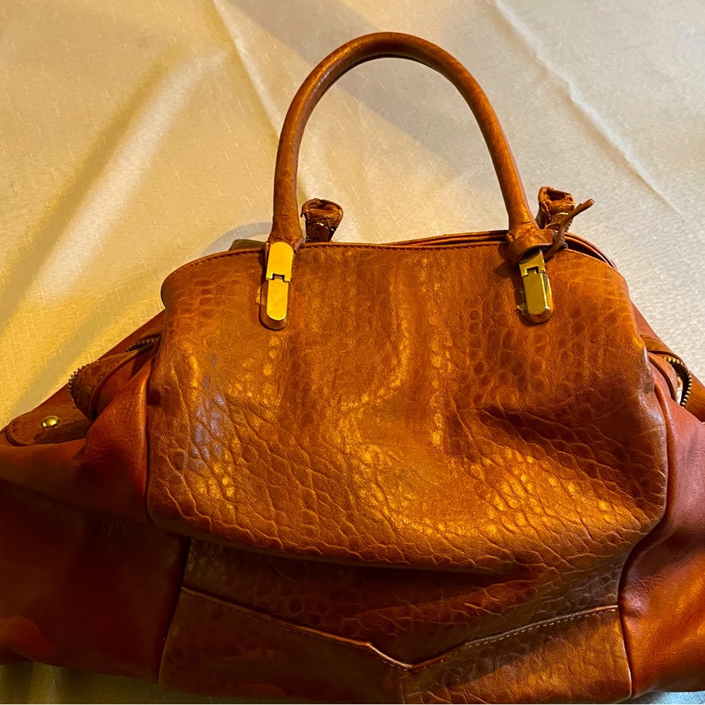 South Moon Under Vegan Leather Brown Hobo Purse